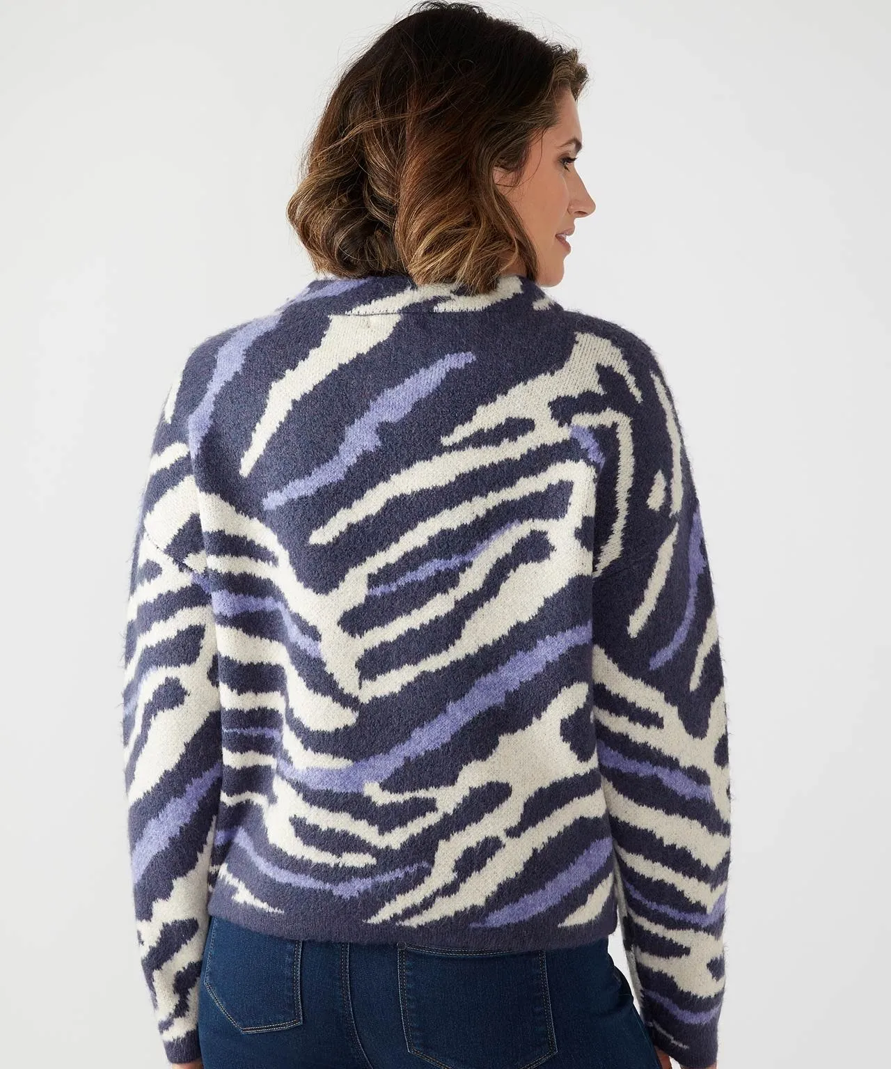 First Avenue Zebra Knit Jumper