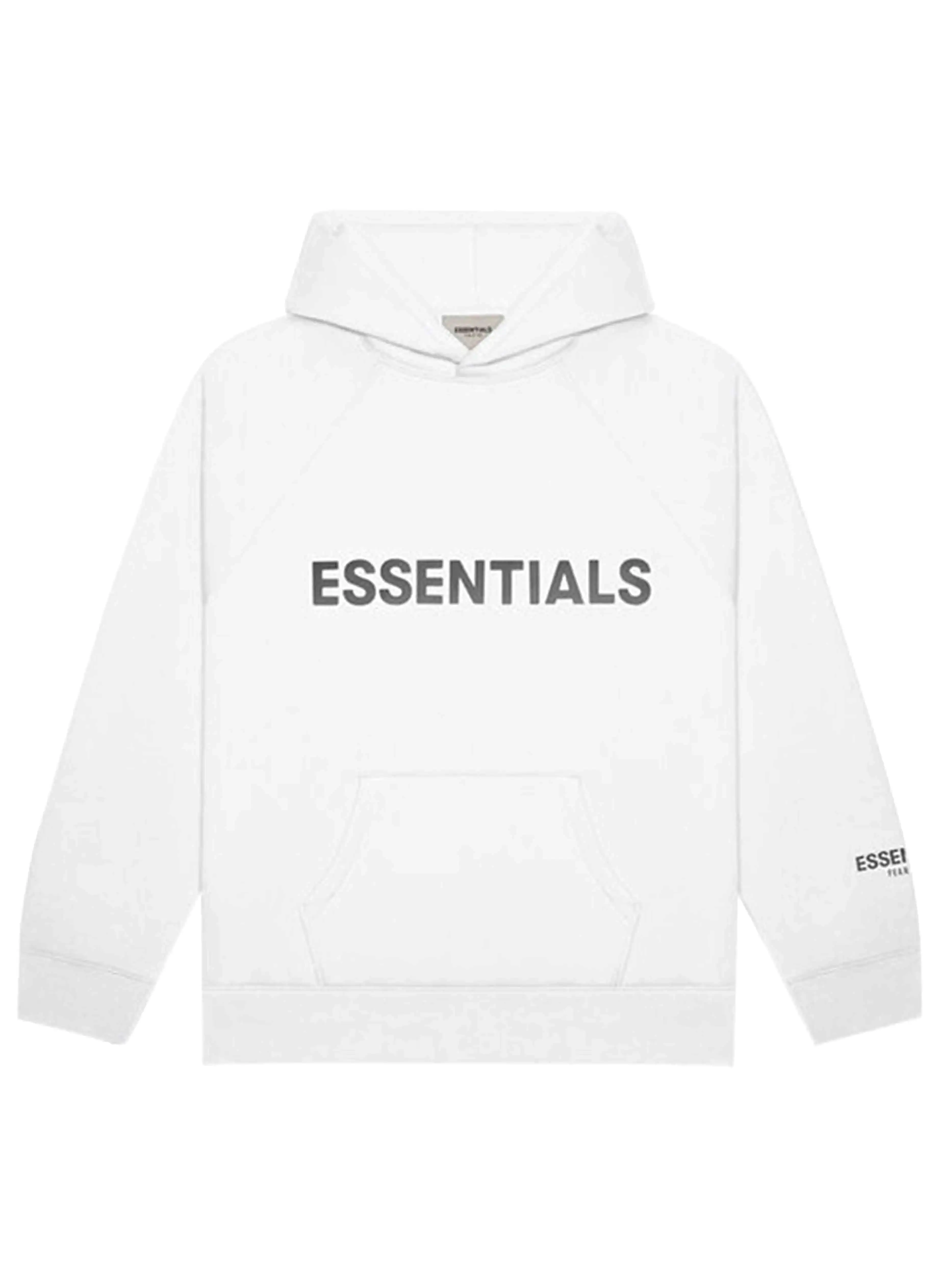 FOG ESSENTIALS 3D Silicon Applique Pullover Hoodie White