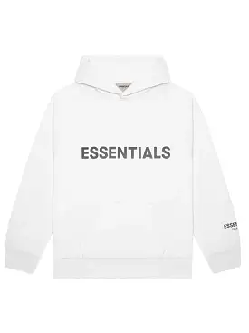 FOG ESSENTIALS 3D Silicon Applique Pullover Hoodie White