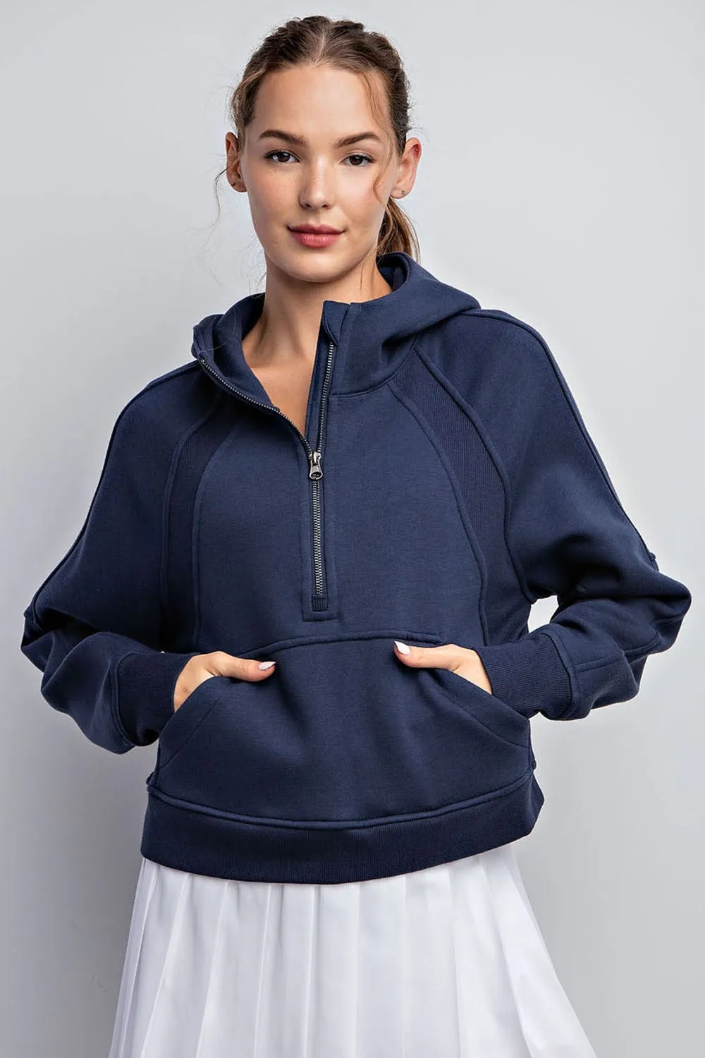 French Terry Cropped Hoodie - 3 Colors