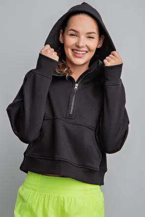 French Terry Cropped Hoodie - 3 Colors