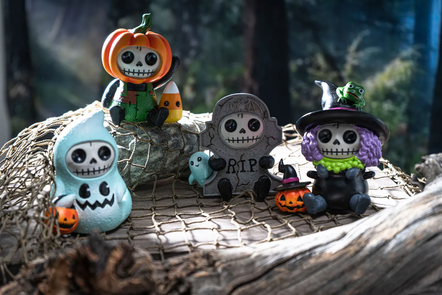 Furrybones Halloween Set of 4