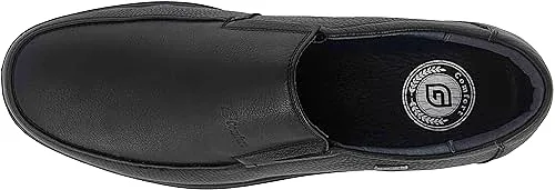 G-Comfort Black Slip On Shoes Leather Shoe Water Resistant A-905S