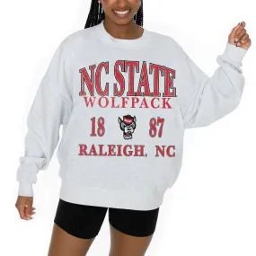 Gameday Couture NC State Wolfpack Women's Ash Premium Fleece Pullover Sweatshirt