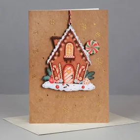 Gingerbread House Christmas Ornament Card