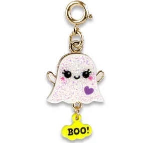 Gold Glitter Ghost Charm