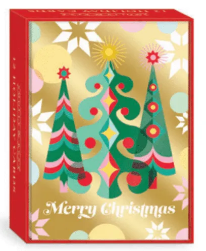 Gold Tree Christmas Cards