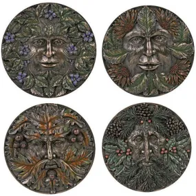 Greenman 4 Seasons  Wall Plaque - Individual