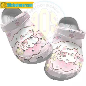 Hello Kitty Crocs – Hello Kitty Balletusa on Cloud Pattern Crocband Clog Shoes – 90sfootwear