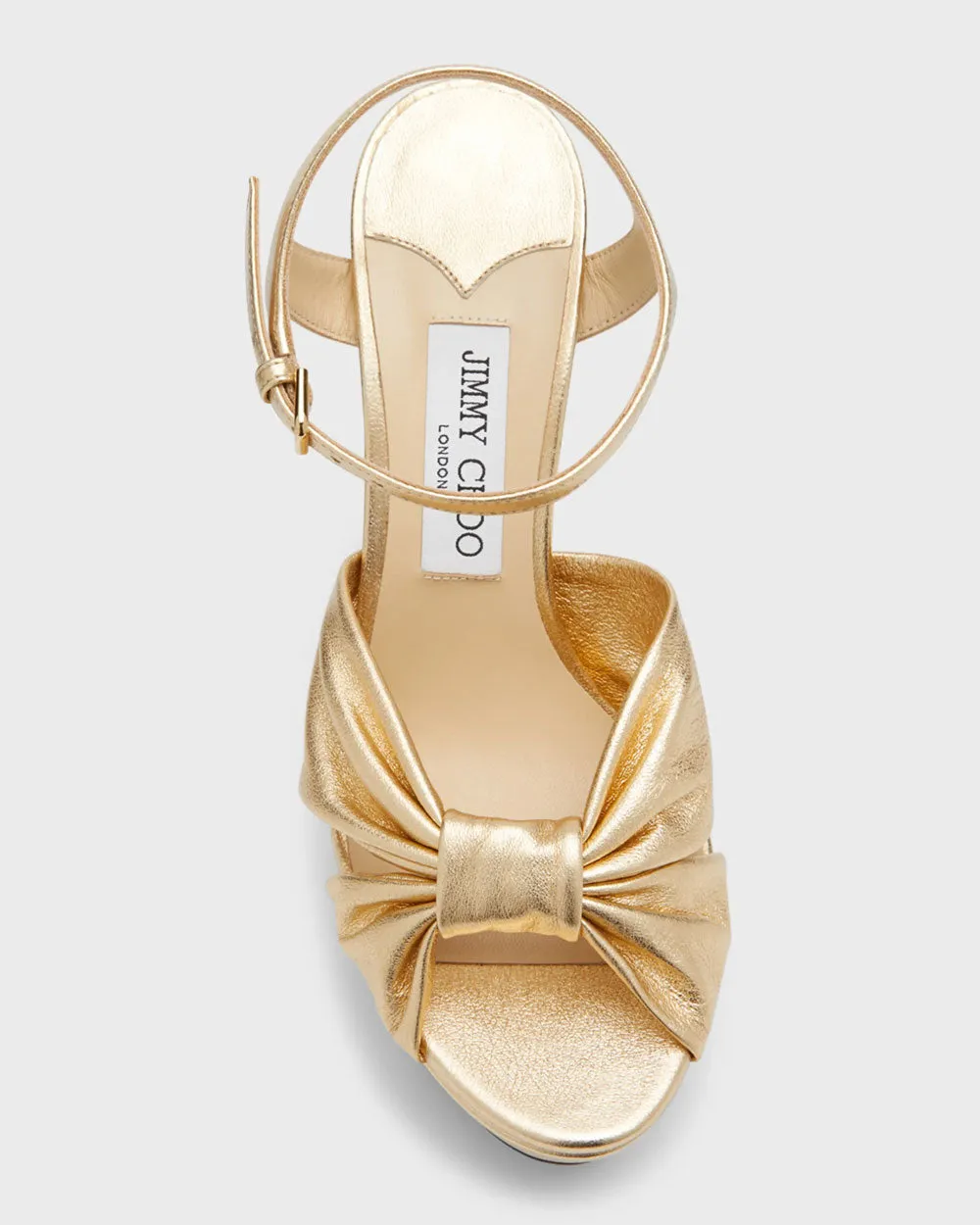 Heloise Ankle Strap Platform Sandal in Gold