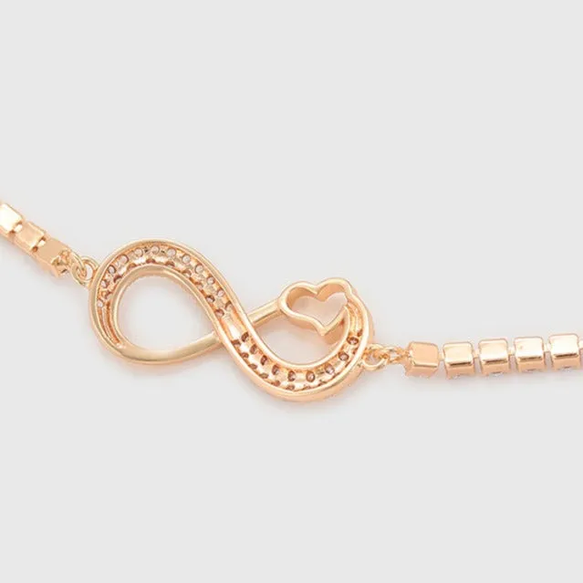 Infinity Bracelet With Heart