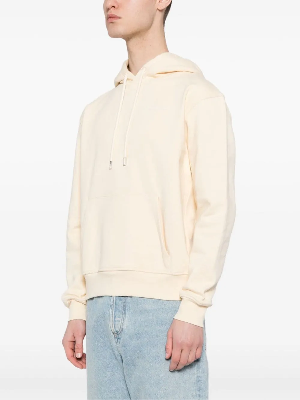 Jacquemus Hoodie beige à logo brodé