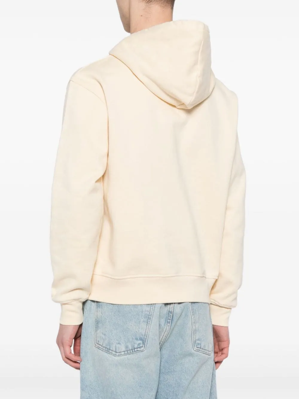 Jacquemus Hoodie beige à logo brodé