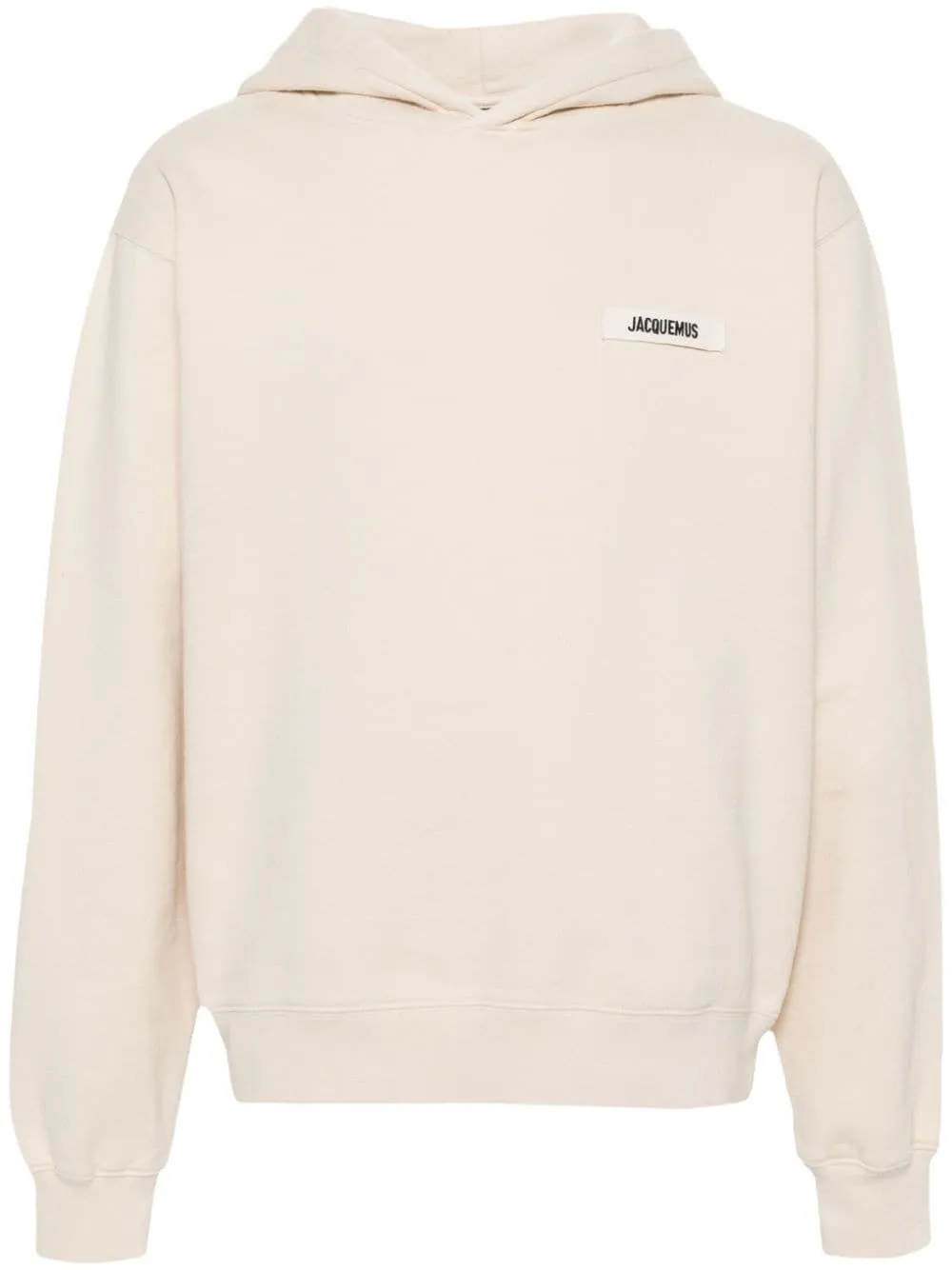 Jacquemus Le Hoodie beige patch logo