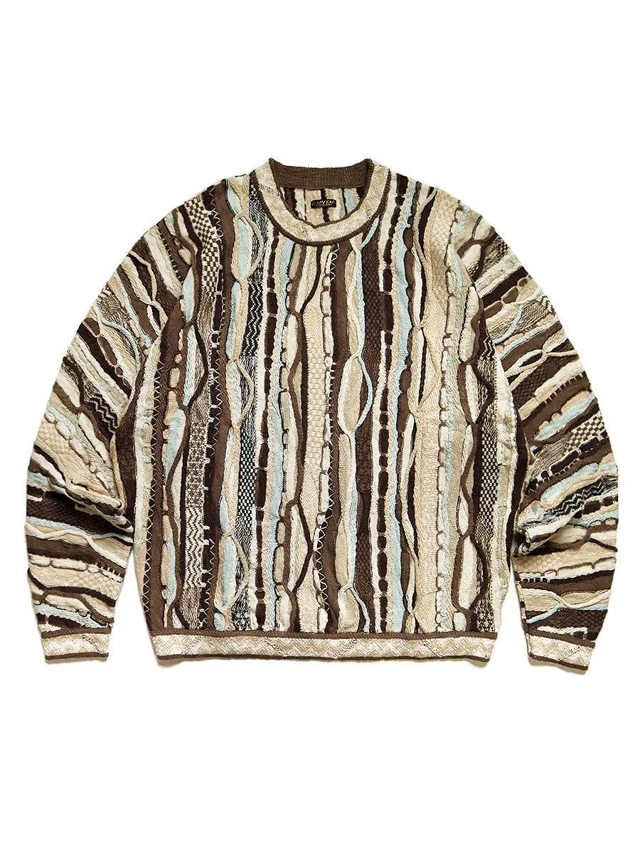 Kapital 7G Knit Gaudy Crew Sweater