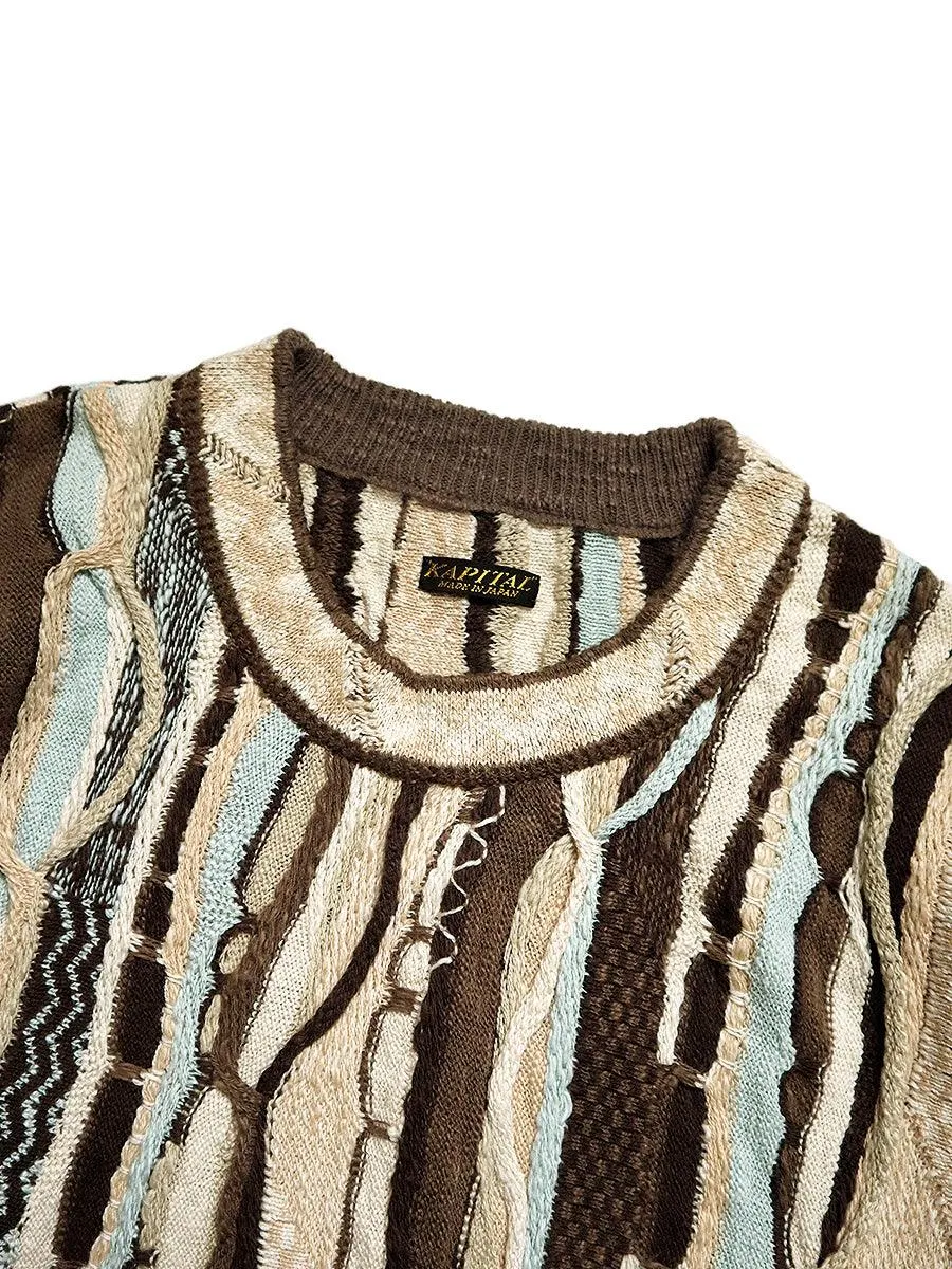 Kapital 7G Knit Gaudy Crew Sweater