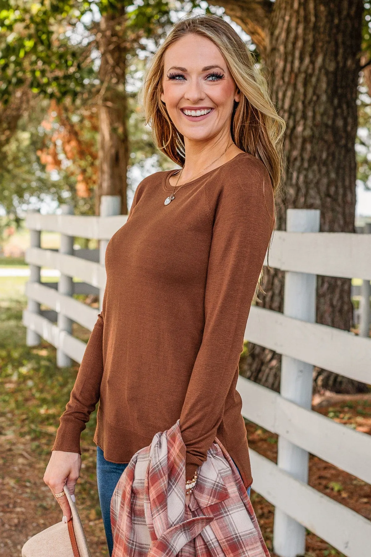 Keep Me Warm Knit Sweater- Copper