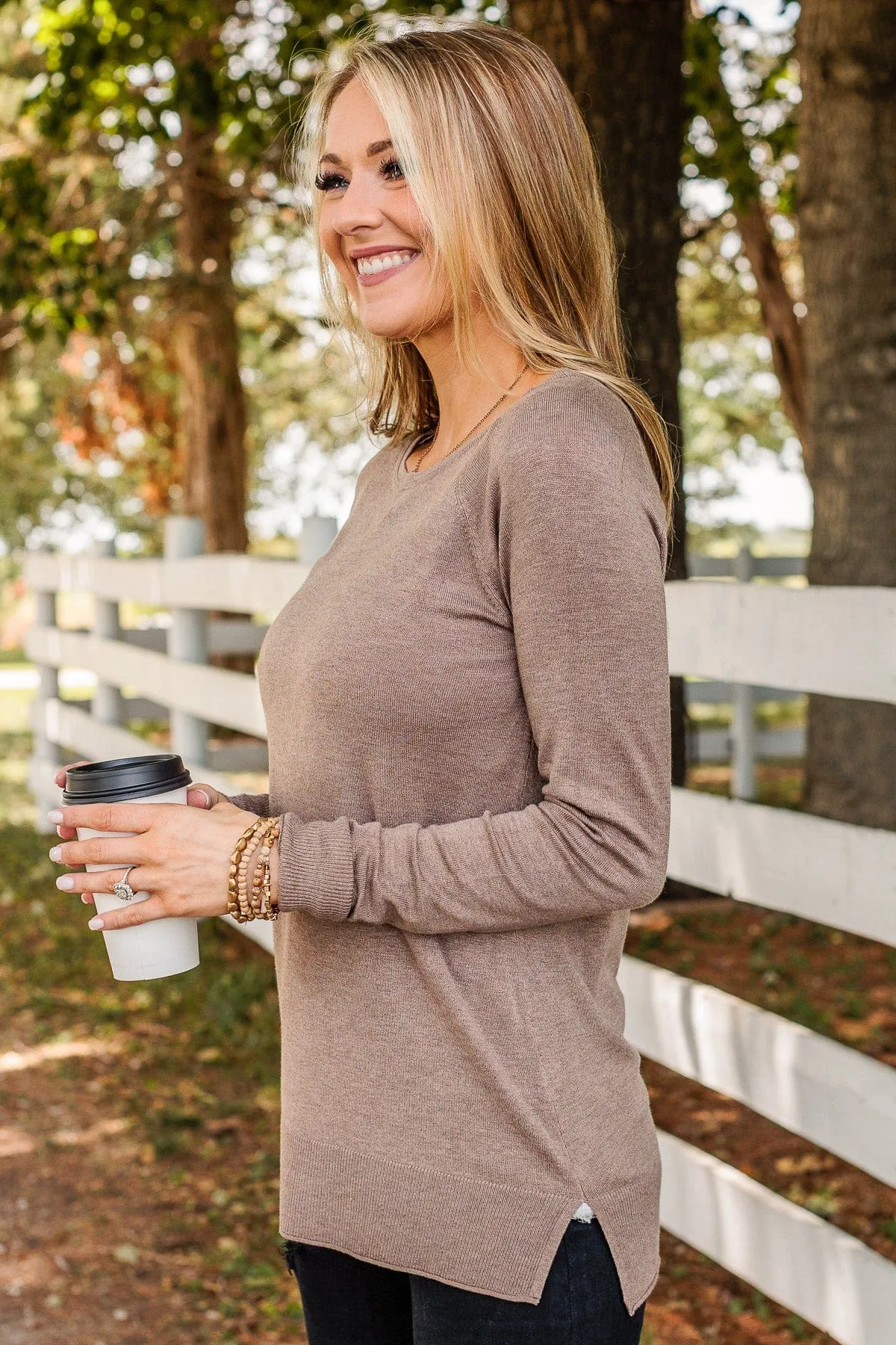 Keep Me Warm Knit Sweater- Mocha