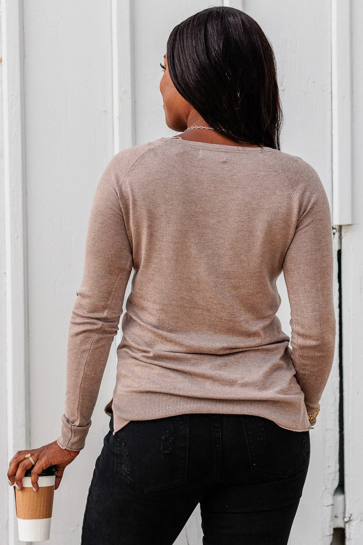 Keep Me Warm Knit Sweater- Mocha