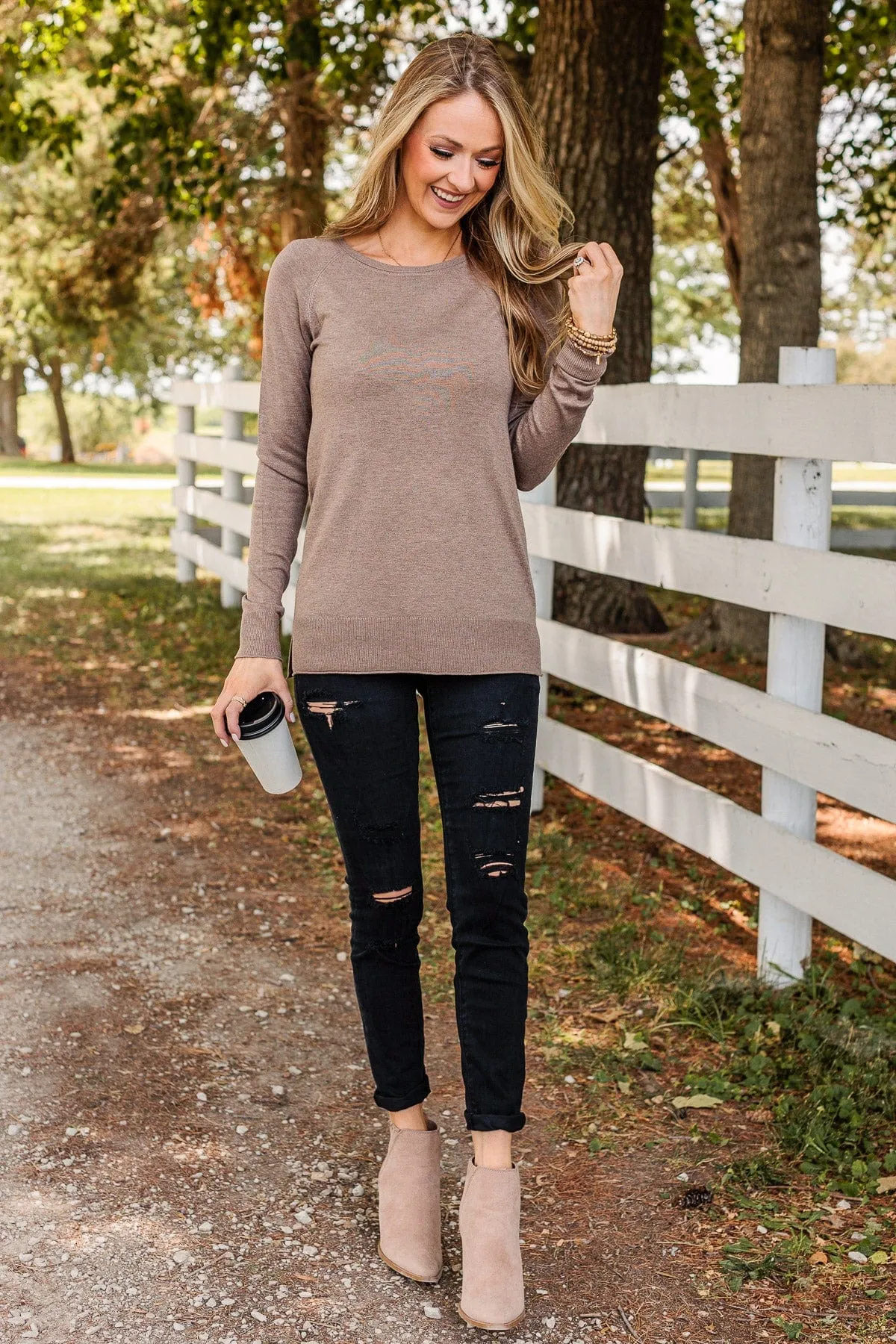 Keep Me Warm Knit Sweater- Mocha