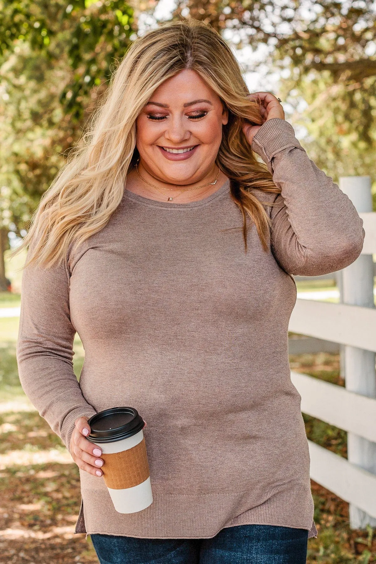 Keep Me Warm Knit Sweater- Mocha