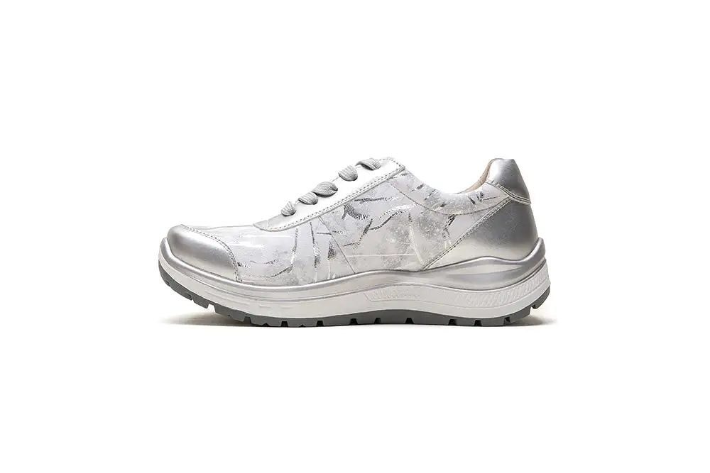 Ladies G-Comfort Lace Shoes Silver R5581WS