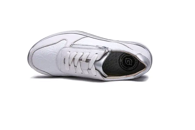 Ladies G-Comfort Lace Shoes Silver/White  R5581WF