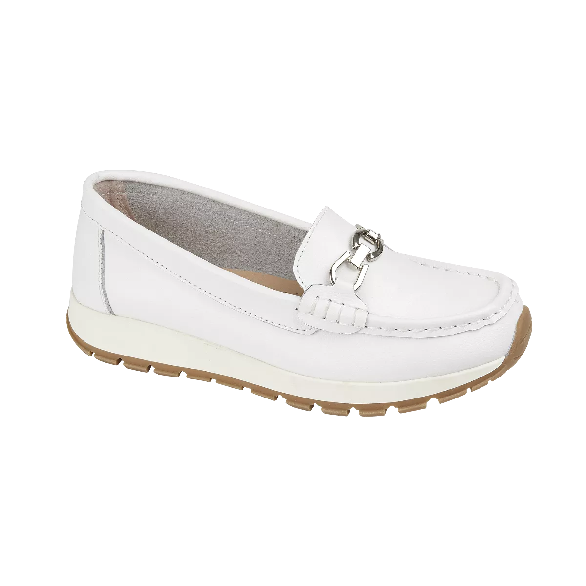 Ladies Leather Slip on White Shoes Ipanema Flat Jo & Joe