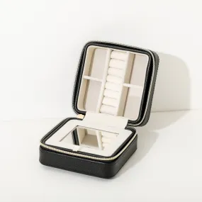 Leah Travel Jewelry Box in Black by Brouk & Co