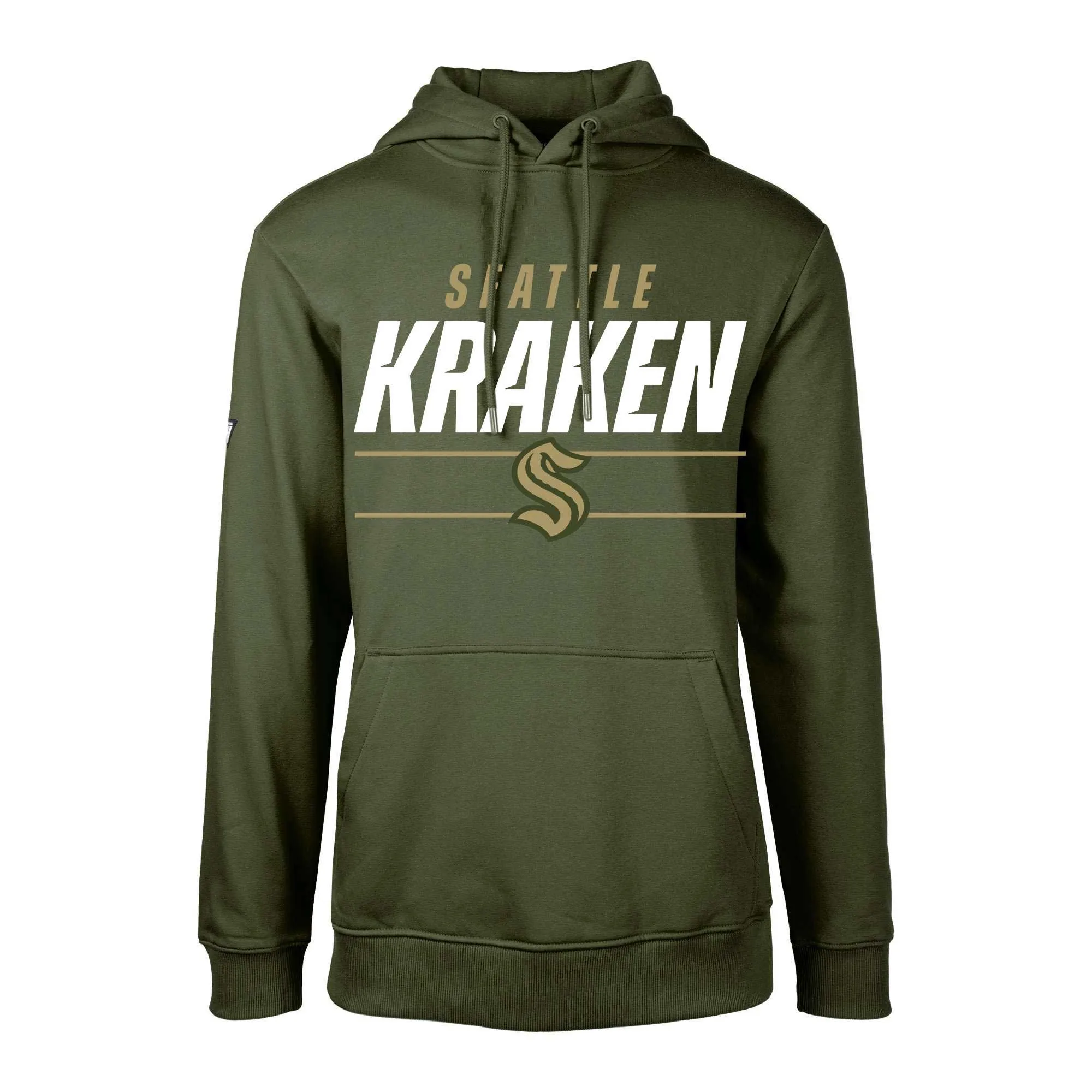 Lids Youth Levelwear Olive Seattle Kraken Podium Fleece Pullover Hoodie