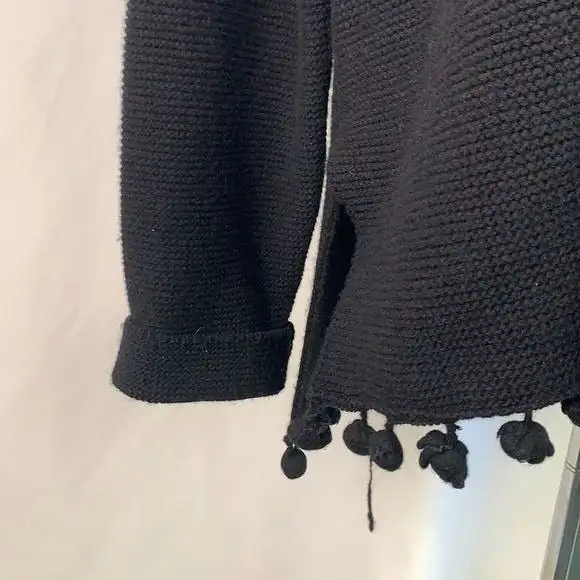 MaxMaraNWT Black w/ Pom Pom Trim Sweater