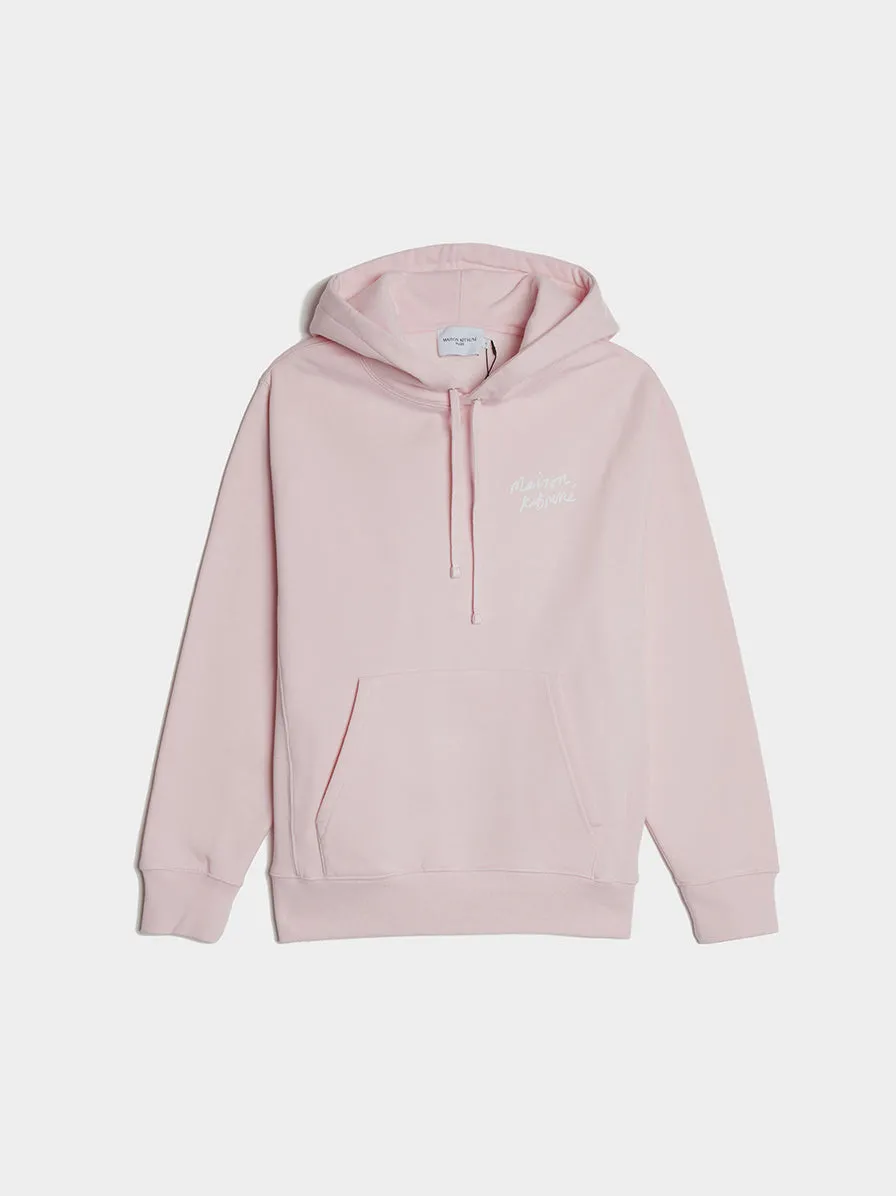 Mini Handwriting Relaxed Hoodie, Light Pink