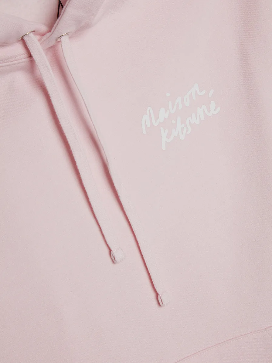 Mini Handwriting Relaxed Hoodie, Light Pink