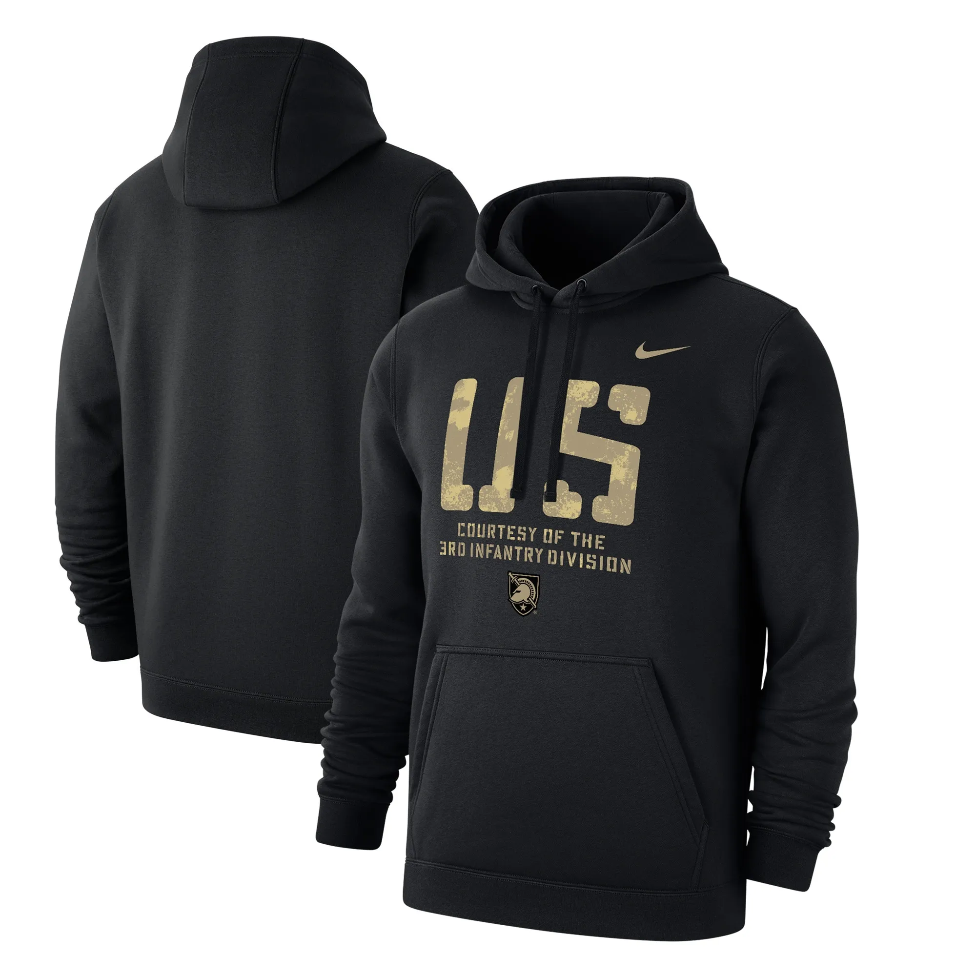 Nike Army Black Knights Black 2023 Rivalry Collection Courtesy of Club Fleece Pullover Hoodie