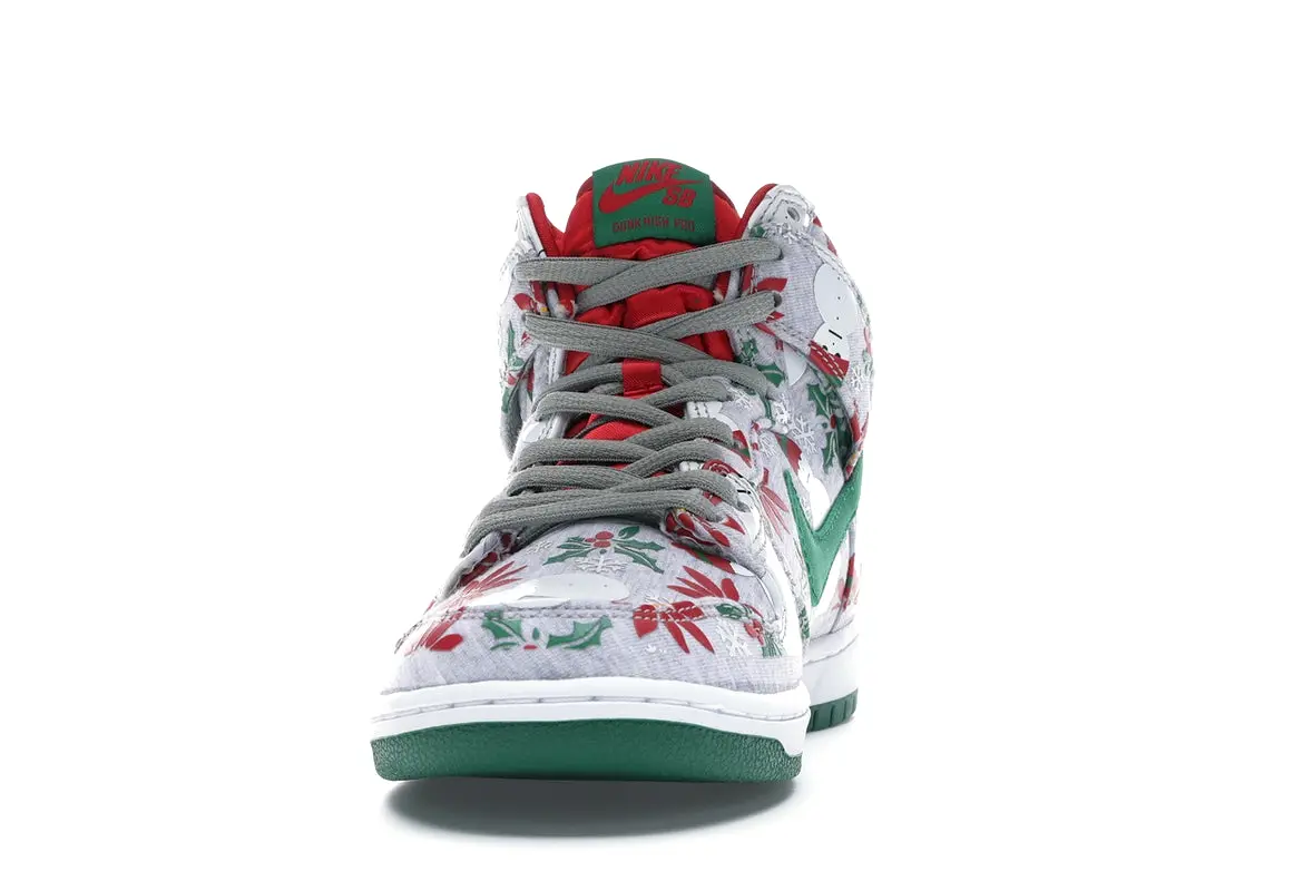 Nike Dunk SB High Concepts Ugly Christmas Sweater Grey