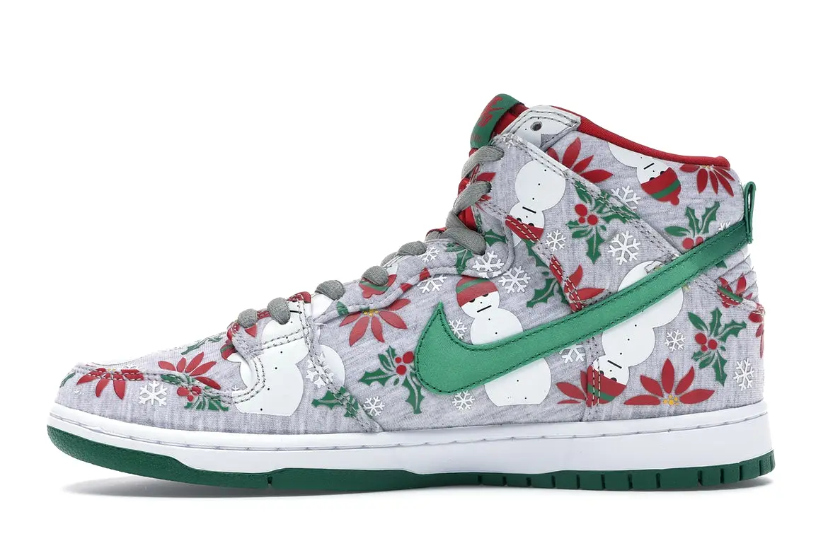 Nike Dunk SB High Concepts Ugly Christmas Sweater Grey