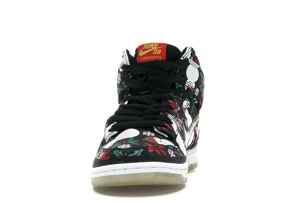 Nike SB Dunk High Concepts Ugly Christmas Sweater Black