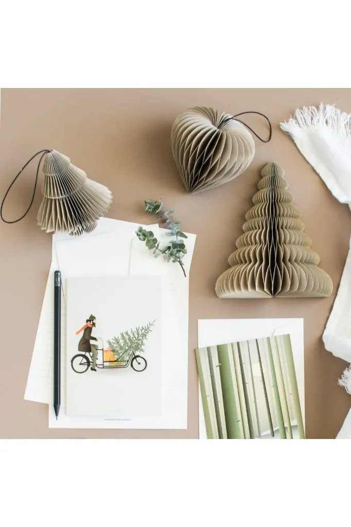 Nordic Rooms - Vissevasse Christmas Card - A6 - Bike With Christmas Tree