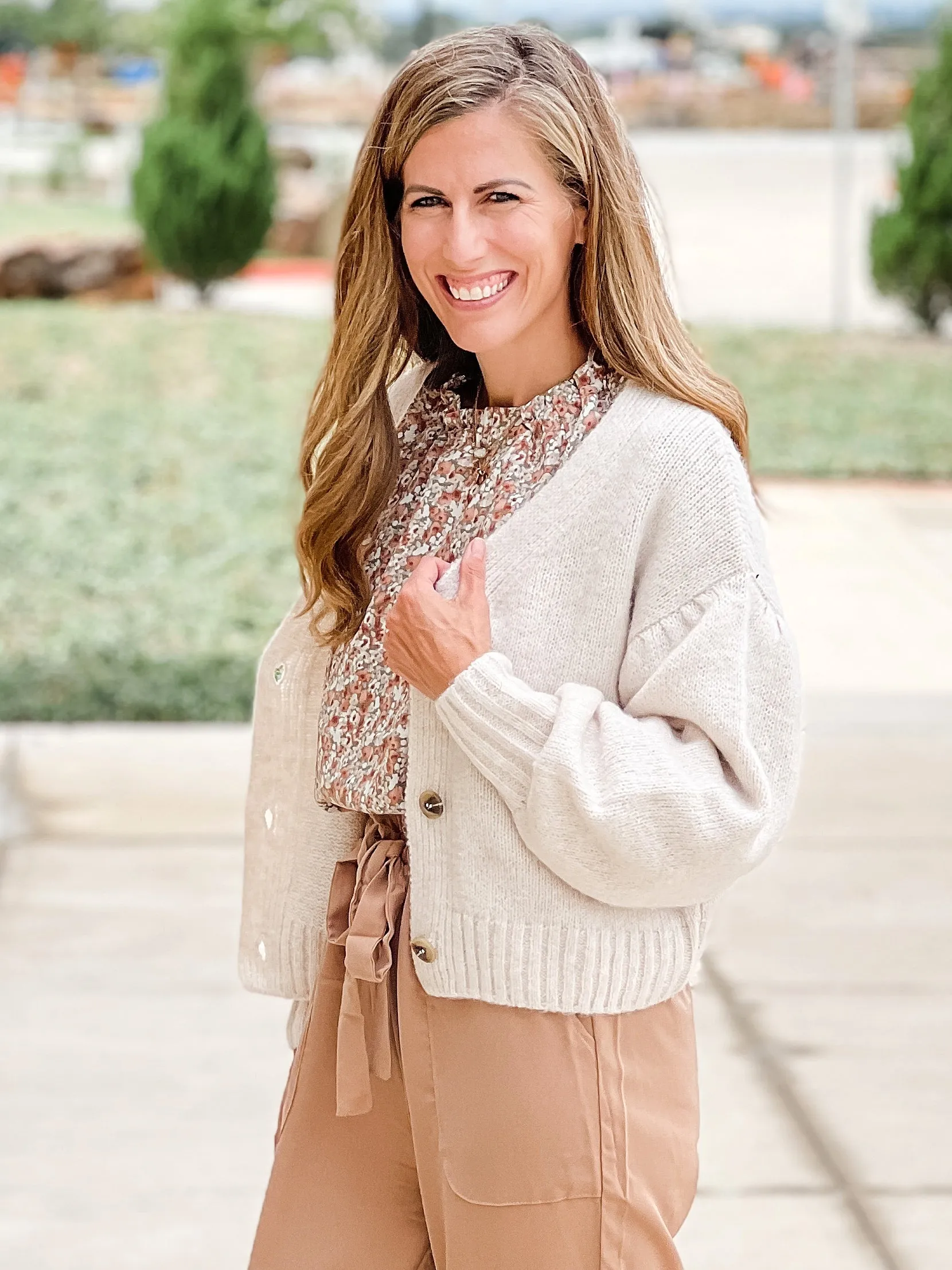 Oatmeal Knit Cardigan