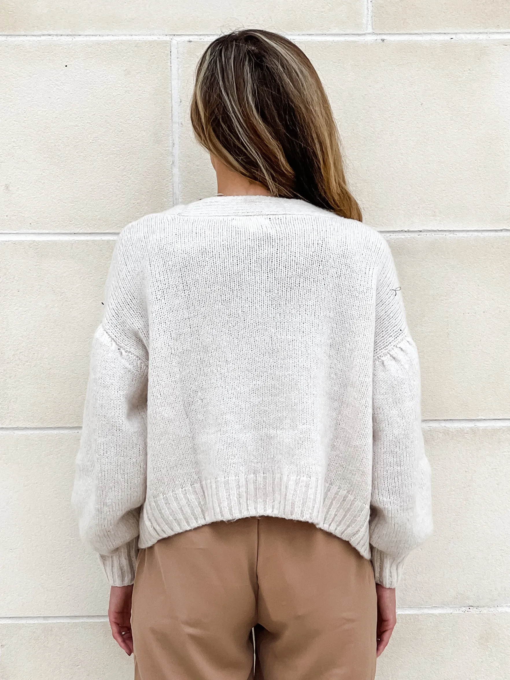 Oatmeal Knit Cardigan