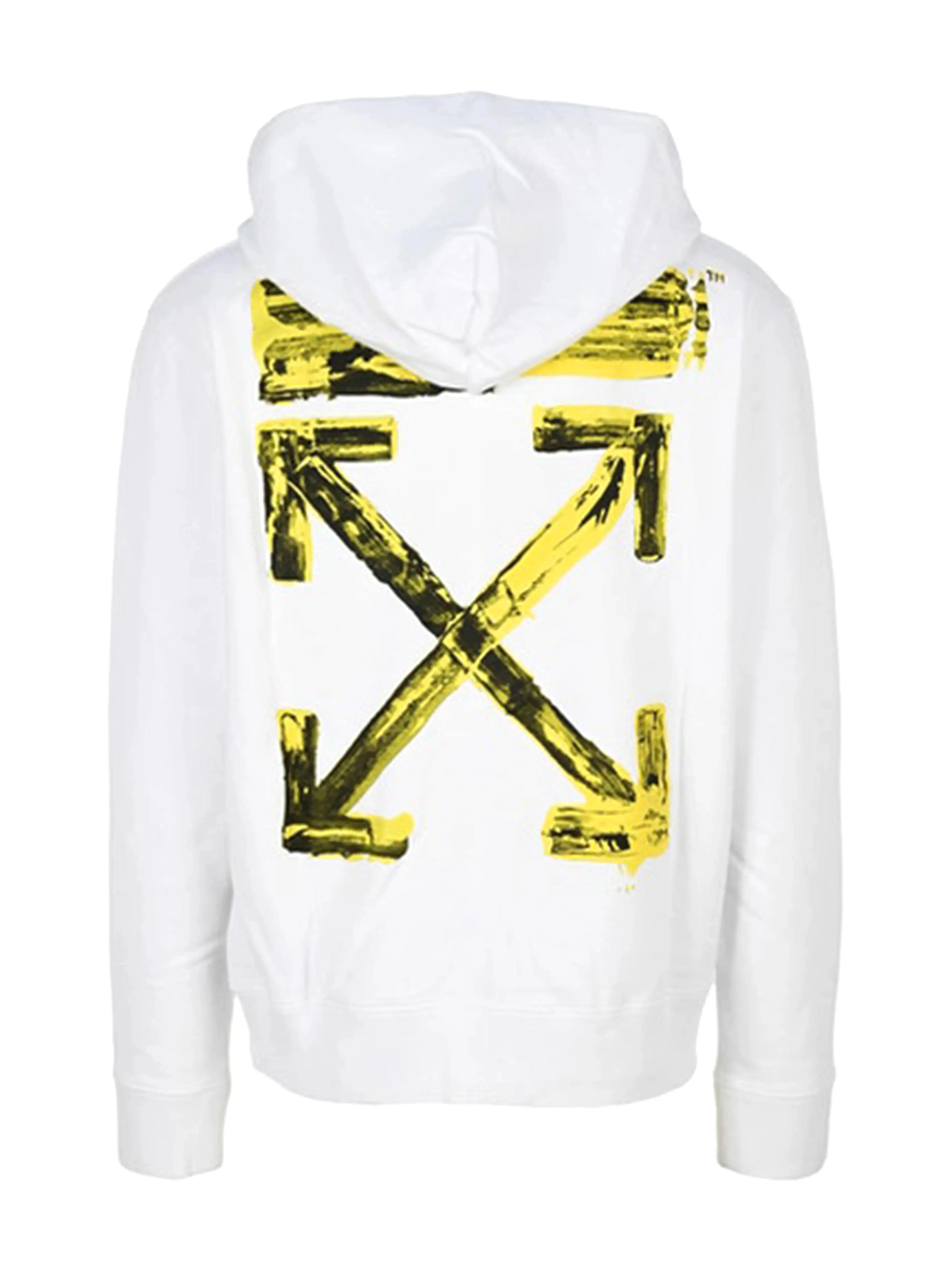 OFF-WHITE Acrylic Arrows Slim Fit Hoodie White/Yellow