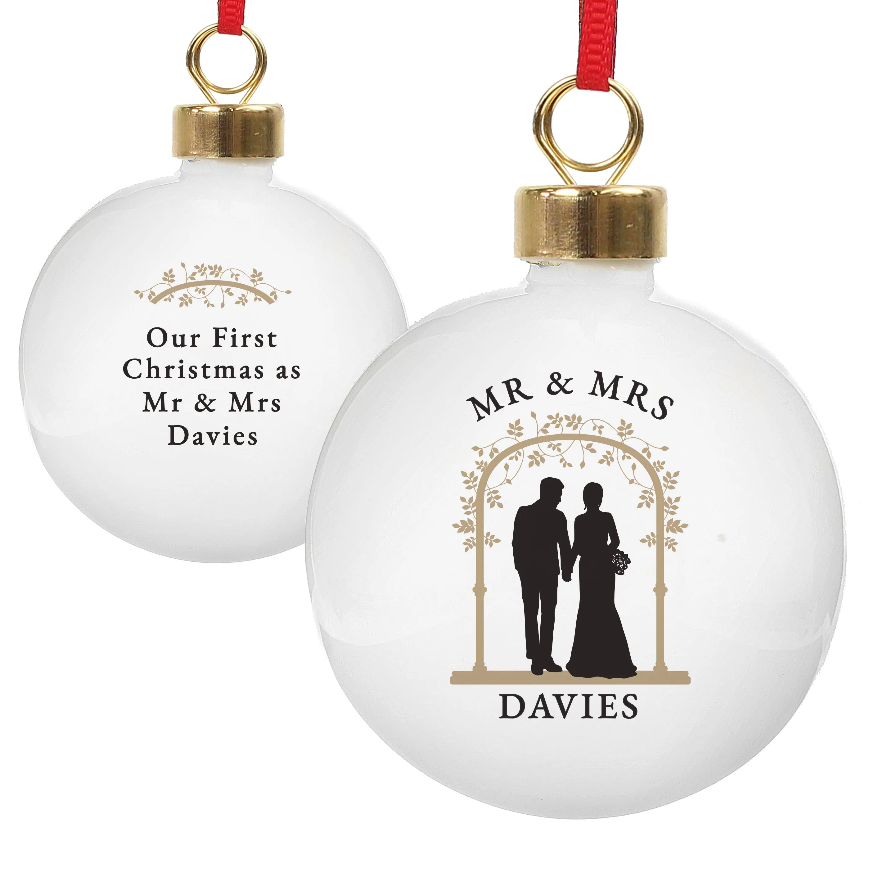 Personalised Mr & Mrs Bauble