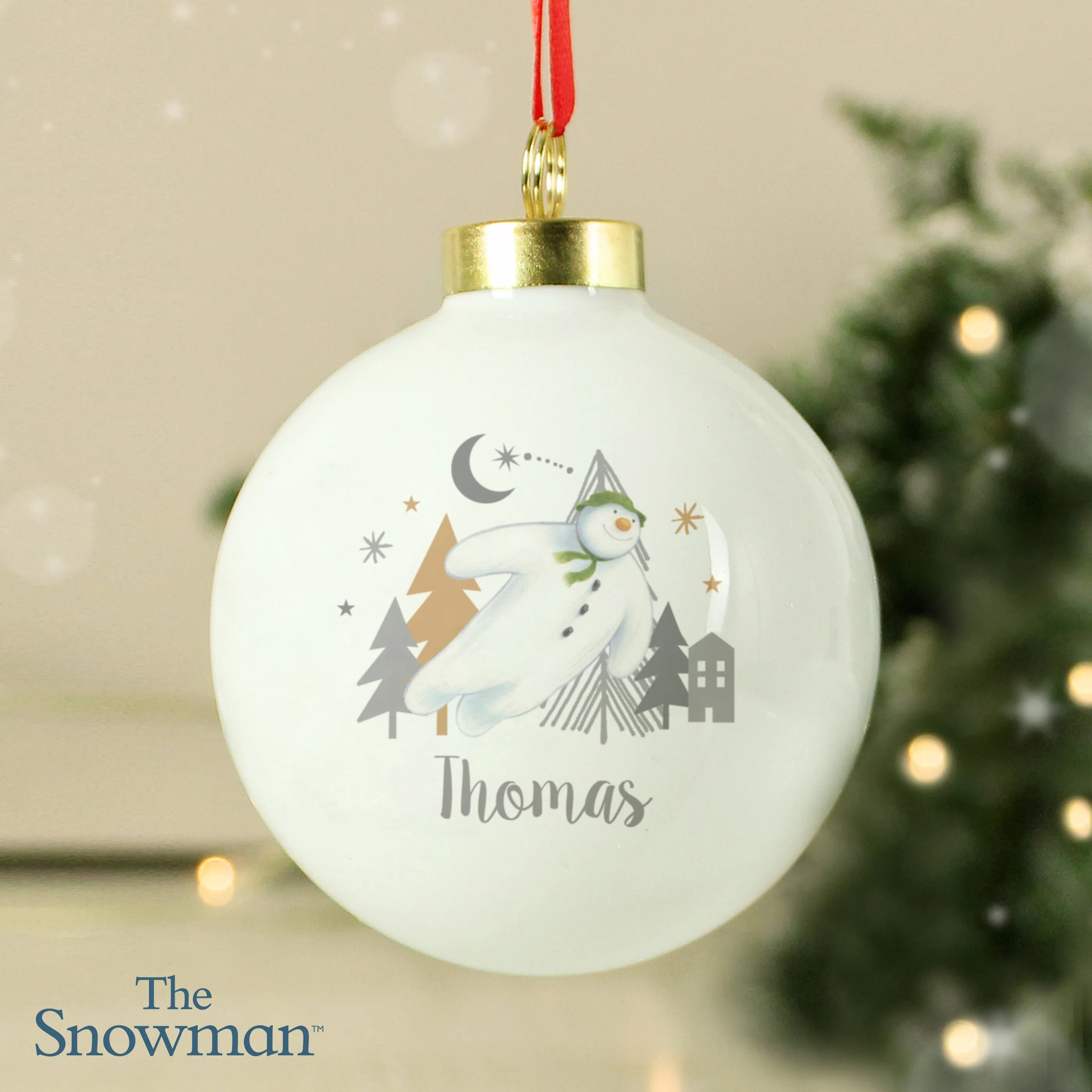 Personalised The Snowman Magical Adventure Bauble