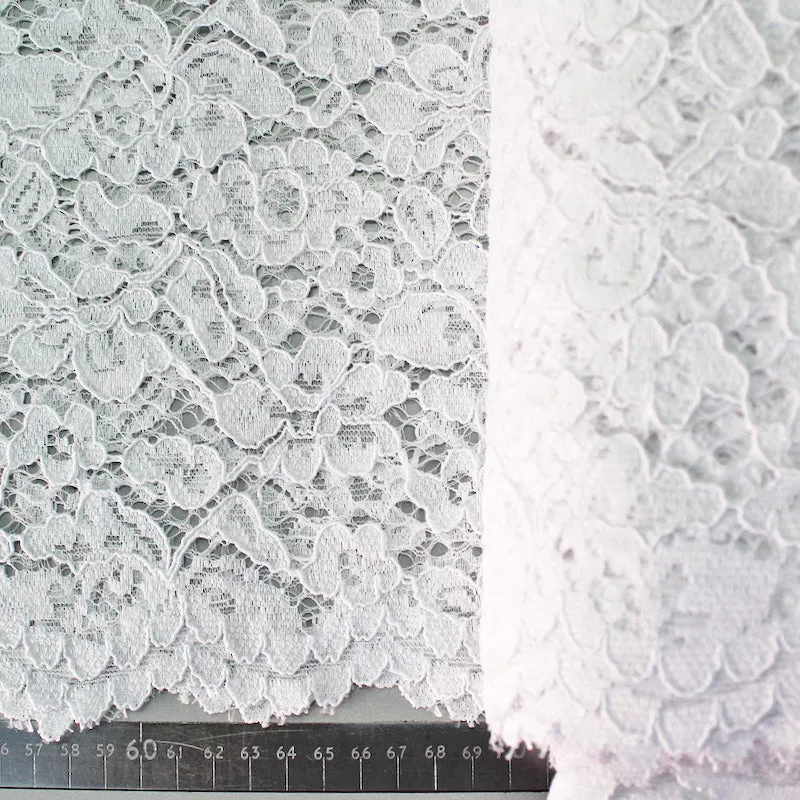 Polyester Corded Lace: Bright White