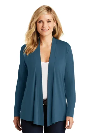 Port Authority Ladies Concept Knit Cardigan L5430 Dusty Blue