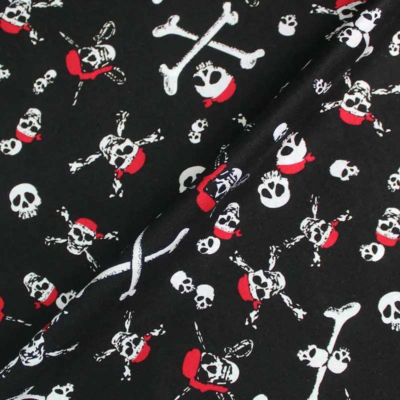 Printed Novelty Black Cotton - The Queen Anne's Revenge