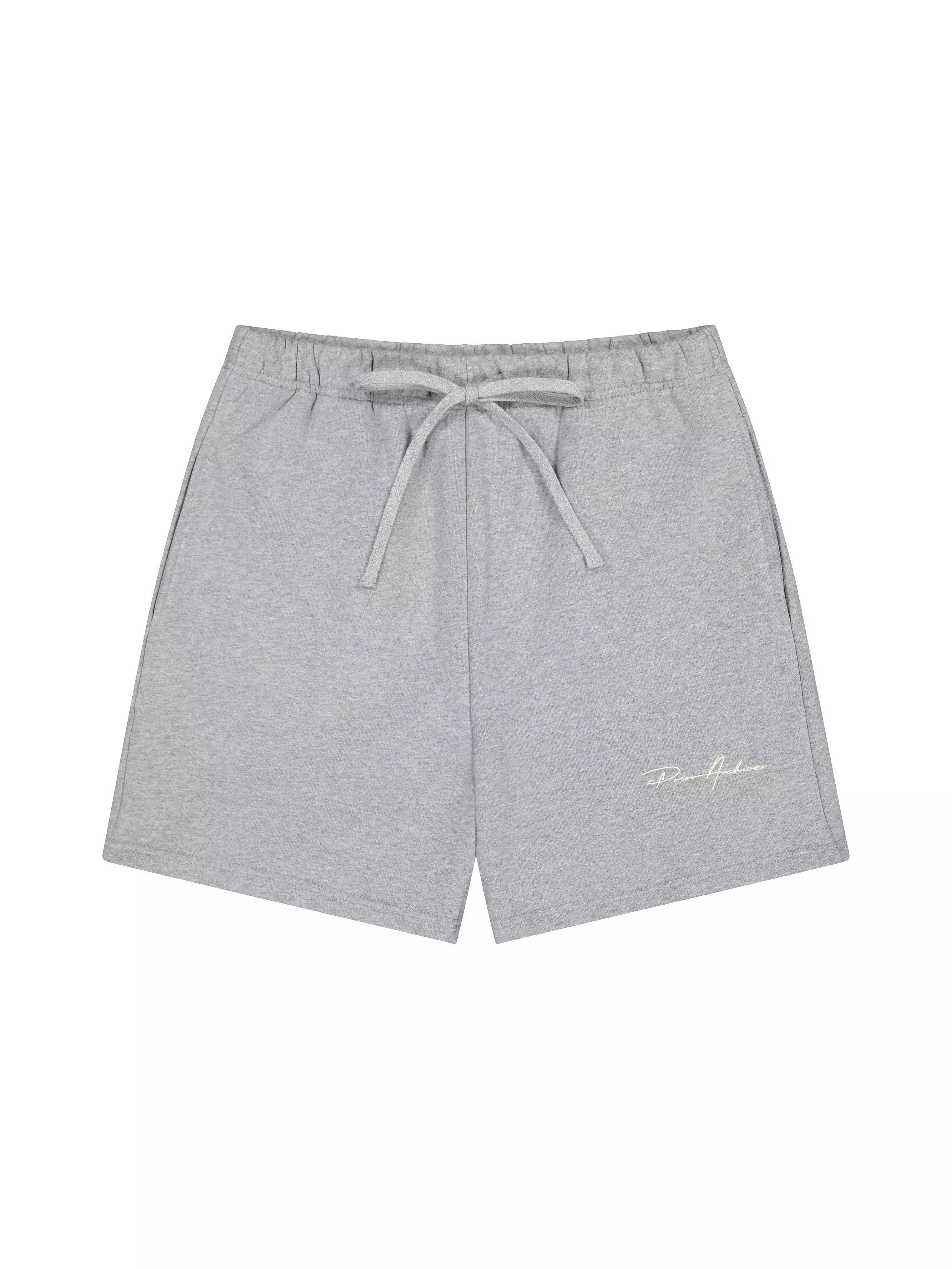 Prior Embroidery Logo Fitted Sweatshorts Heather Grey