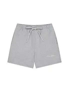 Prior Embroidery Logo Fitted Sweatshorts Heather Grey