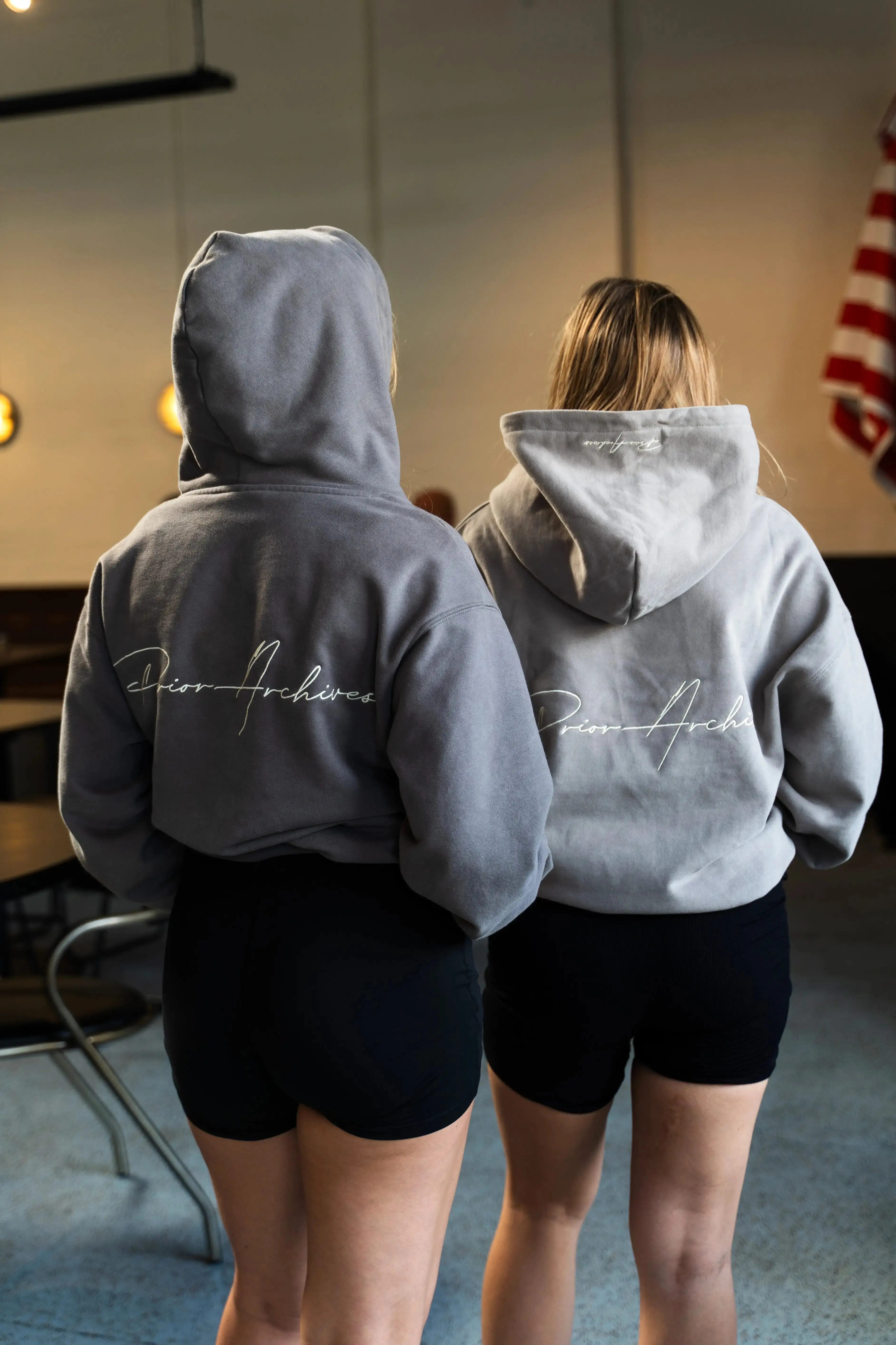 Prior Embroidery Logo Oversized Hoodie Cinder