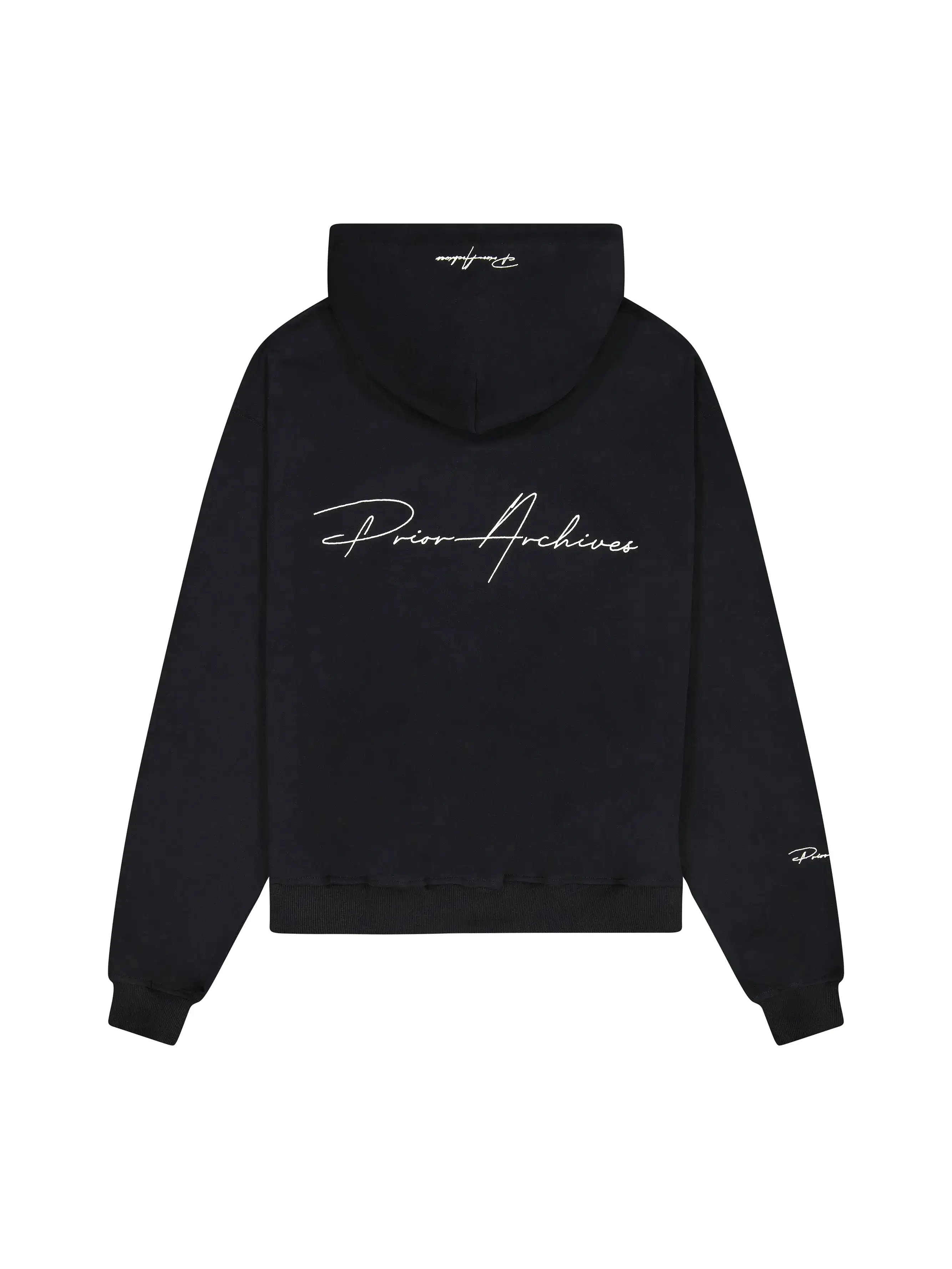 Prior Embroidery Logo Oversized Hoodie Onyx